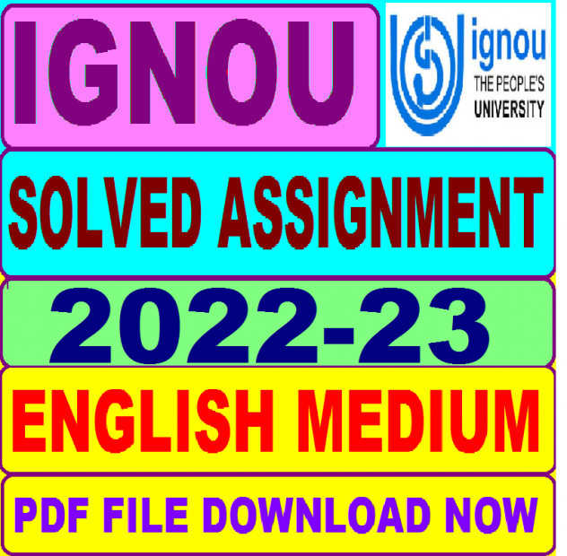 IGNOU SOLVED ASSIGNMENT PDF DOWNLOAD