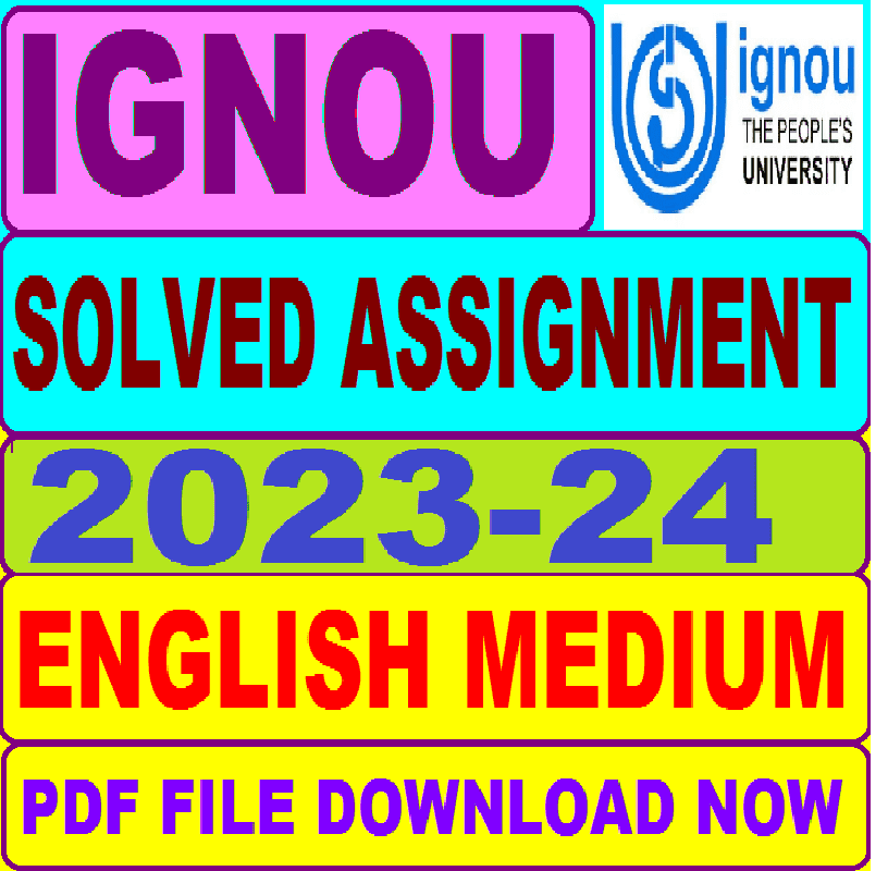 ignou solved assignment 2023-24 in English