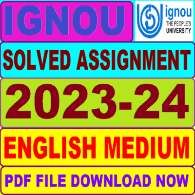 ignou solved assignment 2023-24 in english